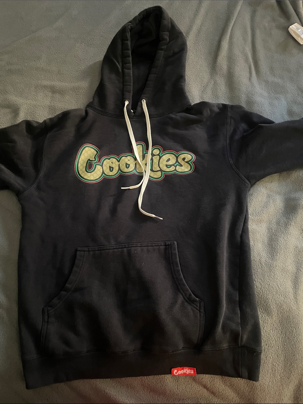 Cookies Men's Black Crewneck Hoodie with Logo